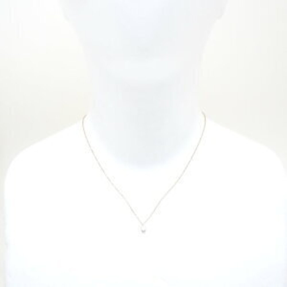 Tiffany Solitaire Necklace Diamond Pink Gold